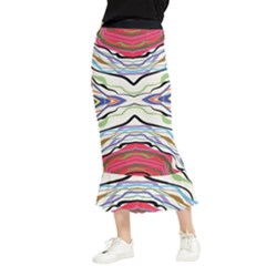 Bohemian Colorful Pattern B Maxi Fishtail Chiffon Skirt by gloriasanchez