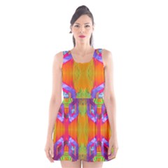 Glitch Futuristic Punk  Scoop Neck Skater Dress by gloriasanchez