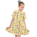 Tropical Fruits Pattern  Kids  Short Sleeve Shirt Dress View1