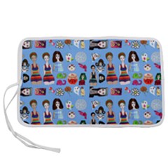 Drawing Collage Blue Pen Storage Case (s) by snowwhitegirl