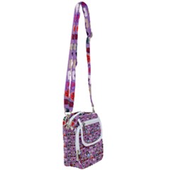 Drawing Collage Purple Shoulder Strap Belt Bag by snowwhitegirl