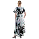 Digital Wave Front Wrap High Low Dress View2