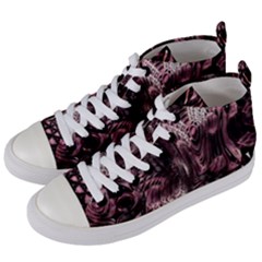 Geometric Abstraction Women s Mid-top Canvas Sneakers by MRNStudios