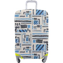 Ethnic Geometric Abstract Textured Art Luggage Cover (large) by dflcprintsclothing