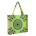 Green Grid Cute Flower Mandala Medium Tote Bag View2