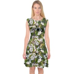 Blooming Garden Capsleeve Midi Dress by SychEva