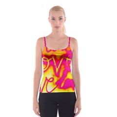 Pop Art Love Graffiti Spaghetti Strap Top by essentialimage365