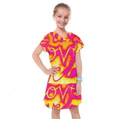 Pop Art Love Graffiti Kids  Drop Waist Dress by essentialimage365