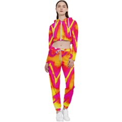 Pop Art Love Graffiti Cropped Zip Up Lounge Set by essentialimage365