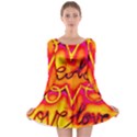  Graffiti Love Long Sleeve Skater Dress View1