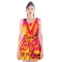  Graffiti Love Scoop Neck Skater Dress View1