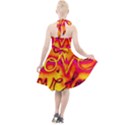  Graffiti Love Halter Party Swing Dress  View2