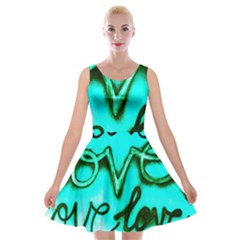  Graffiti Love Velvet Skater Dress by essentialimage365