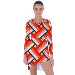 Pop Art Mosaic Asymmetric Cut-out Shift Dress by essentialimage365