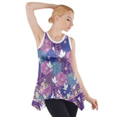 Japan Purple Side Drop Tank Tunic by flowerland