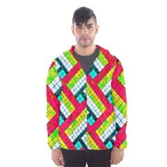 Pop Art Mosaic Men s Hooded Windbreaker by essentialimage365