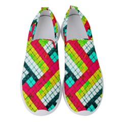 Pop Art Mosaic Women s Slip On Sneakers by essentialimage365