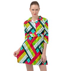 Pop Art Mosaic Mini Skater Shirt Dress by essentialimage365