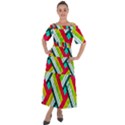 Pop Art Mosaic Shoulder Straps Boho Maxi Dress  View1