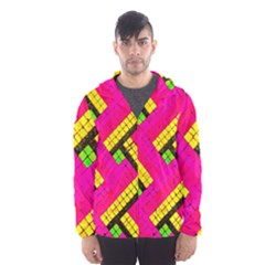 Pop Art Mosaic Men s Hooded Windbreaker by essentialimage365