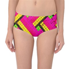 Pop Art Mosaic Mid-waist Bikini Bottoms by essentialimage365