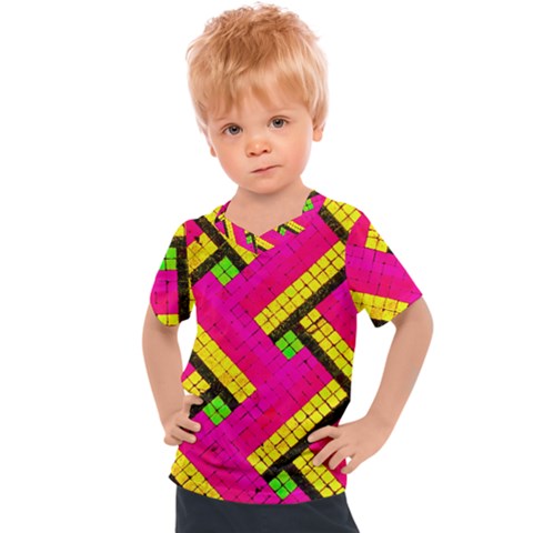 Pop Art Mosaic Kids  Sports Tee by essentialimage365