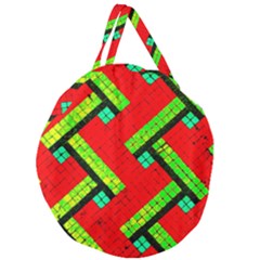 Pop Art Mosaic Giant Round Zipper Tote by essentialimage365