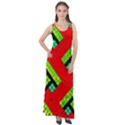 Pop Art Mosaic Sleeveless Velour Maxi Dress View1