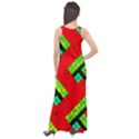 Pop Art Mosaic Sleeveless Velour Maxi Dress View2