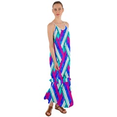 Pop Art Mosaic Cami Maxi Ruffle Chiffon Dress by essentialimage365