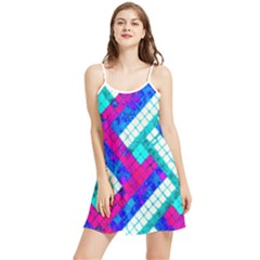 Pop Art Mosaic Summer Frill Dress by essentialimage365