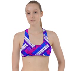 Pop Art Mosaic Criss Cross Racerback Sports Bra by essentialimage365