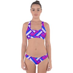 Pop Art Mosaic Cross Back Hipster Bikini Set by essentialimage365