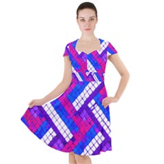 Pop Art Mosaic Cap Sleeve Midi Dress by essentialimage365