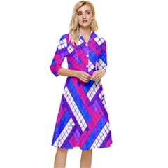 Pop Art Mosaic Classy Knee Length Dress by essentialimage365