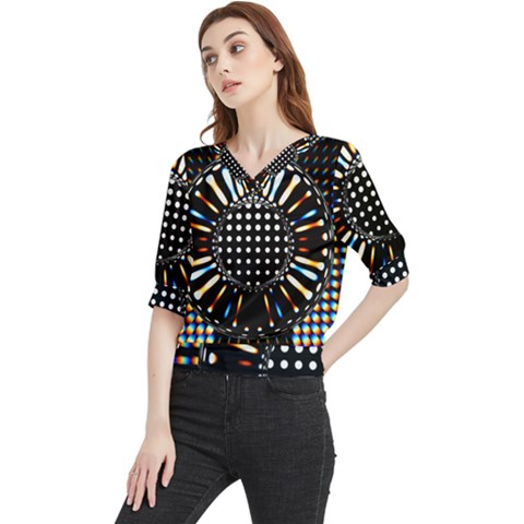 Digital Watch Quarter Sleeve Blouse by Sparkle