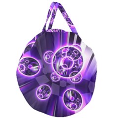 Fractal Illusion Giant Round Zipper Tote by Sparkle