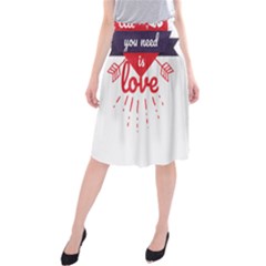 All You Need Is Love Midi Beach Skirt by DinzDas