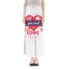 All You Need Is Love Full Length Maxi Skirt by DinzDas