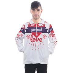 All You Need Is Love Men s Half Zip Pullover by DinzDas