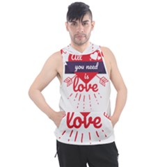 All You Need Is Love Men s Sleeveless Hoodie by DinzDas