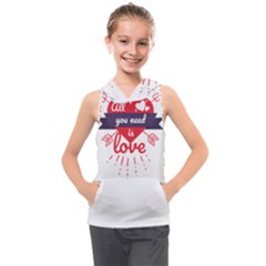 All You Need Is Love Kids  Sleeveless Hoodie by DinzDas