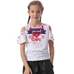 All You Need Is Love Kids  Butterfly Cutout Tee by DinzDas