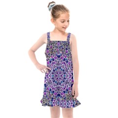 Digital Painting Drawing Of Flower Power Kids  Overall Dress by pepitasart