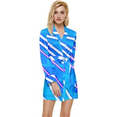 Pop Art Neon Wall Long Sleeve Satin Robe by essentialimage365