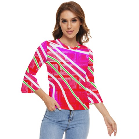 Pop Art Neon Wall Bell Sleeve Top by essentialimage365