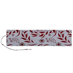 Folk Flowers Art Pattern Floral Abstract Surface Design  Seamless Pattern Roll Up Canvas Pencil Holder (l) by Eskimos