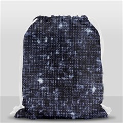 Geometric Dark Blue Abstract Print Pattern Drawstring Bag (small) by dflcprintsclothing