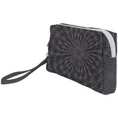 Abstract Spirals, Spiral Abstraction, Gray Color, Graphite Wristlet Pouch Bag (small) by Casemiro