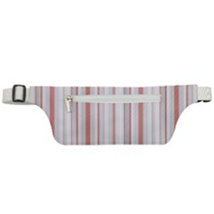 Salmon And Grey Linear Design Active Waist Bag by dflcprintsclothing